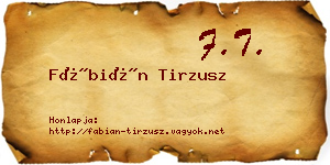 Fábián Tirzusz névjegykártya